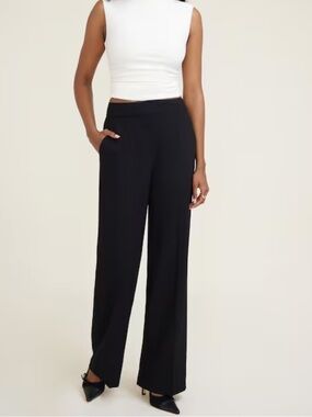 Wide-Leg Black Working pants